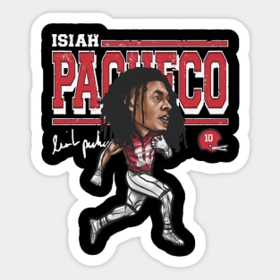 Isiah Pacheco Kansas City Cartoon Sticker